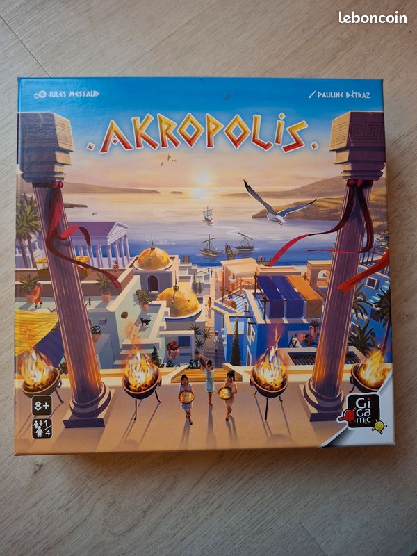 Boite du jeu de construction Akropolis