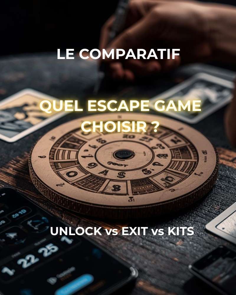 Comparatif Escape Game à la maison : boîtes Unlock!, Exit et Escape Kit à imprimer.