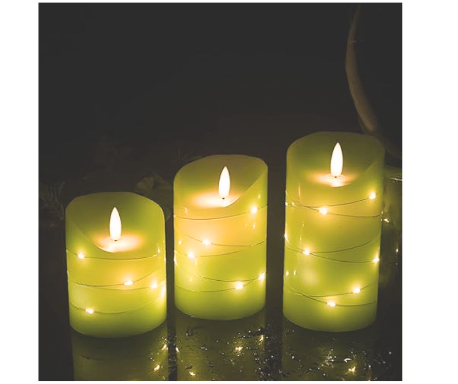 Bougies lumineuse avec guirlande
