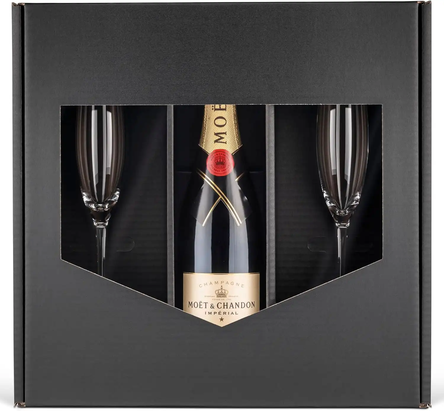 coffret champagne d eluxe avec flutes